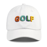 Smatutor Hat for Men and Women, Golf Hat Cap Embroidered, White